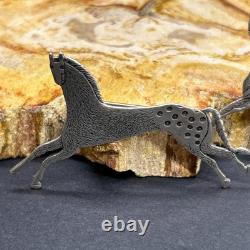 Vintage Frank Salcido SFP Navajo Sterling Silver Horse Brooch Pin 2 Variations