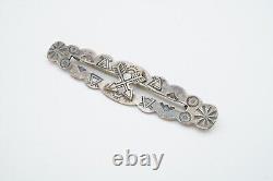 Vintage Fred Harvey Era Navajo Coin Silver Arrow Brooch Pin