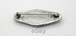 Vintage Fred Harvey Era Navajo Sterling Silver Turquoise Crossed Arrows Brooch
