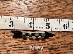 Vintage Fred Harvey Era Sterling Silver Turquoise Arrow Pin 4.56g