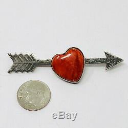 Vintage Fred Harvey Era Sterling Spiny Oyster Shell ARROW Pin