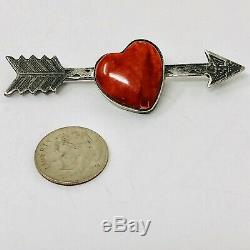 Vintage Fred Harvey Era Sterling Spiny Oyster Shell ARROW Pin