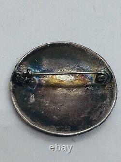 Vintage Hopi Native American Sterling Silver Pin