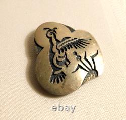 Vintage Hopi S. S. Quail Pin, HL Block Letters On Back, Estate Sale Find