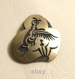 Vintage Hopi S. S. Quail Pin, HL Block Letters On Back, Estate Sale Find