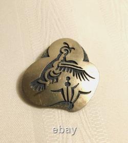 Vintage Hopi S. S. Quail Pin, HL Block Letters On Back, Estate Sale Find