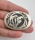 Vintage Hopi Sterling Silver Eagle Tribal Overlay Oval Pin Brooch 2