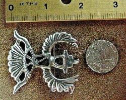 Vintage Horace Iule Zuni Native American Sterling Silver Knifewing Pin Brooch