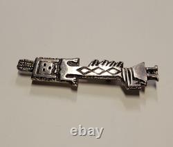 Vintage Jimmy Victor Begay Navajo Sterling Silver Kachina Pin Brooch 2-3/8 Tall