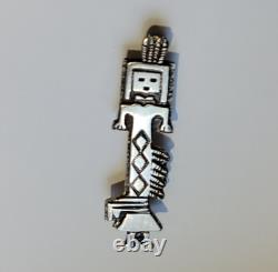 Vintage Jimmy Victor Begay Navajo Sterling Silver Kachina Pin Brooch 2-3/8 Tall