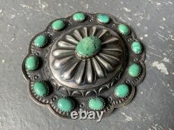 Vintage Kirk Smith Brooch Navajo Turquoise Sterling Rare