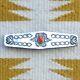 Vintage Ls Navajo Stamped Sterling Silver Coral Long Bar Brooch Pin Signed 3