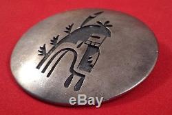 Vintage Mark Lomayestewa Hopi Sterling Silver Kachina Pendant Pin Brooch