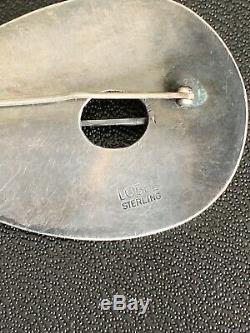 Vintage Modernist 1940s Paul Lobel Sterling Guitar Pin/Brooch