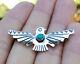 Vintage Native American Sterling Silver-turquoise Thunderbird Pin-brooch