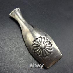 Vintage NAVAJO HandStamped SterlingSilver WINE BOTTLE PIN/BROOCH Carafe Decanter