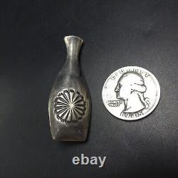 Vintage NAVAJO HandStamped SterlingSilver WINE BOTTLE PIN/BROOCH Carafe Decanter