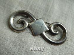 Vintage NAVAJO Sand Cast Sterling Silver Bar Pin Brooch