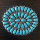 Vintage Navajo Sterling Silver Turquoise Cluster Petit Point Pin/brooch Pendant