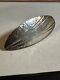 Vintage Native Abstract Leaf 925 Sterling Silver Pin Brooch With Patina Hammered