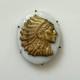 Vintage Native American Chief With Headdress Pin Brooch Missing Pin As-is