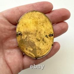 Vintage Native American Chief With Headdress Pin Brooch Missing Pin As-Is