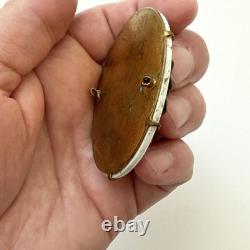 Vintage Native American Chief With Headdress Pin Brooch Missing Pin As-Is