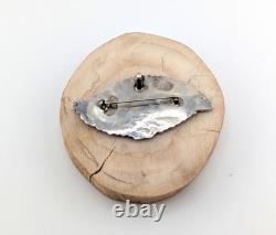 Vintage Native American Hummingbird Turquoise & Coral Stones Pendant Brooch Pin