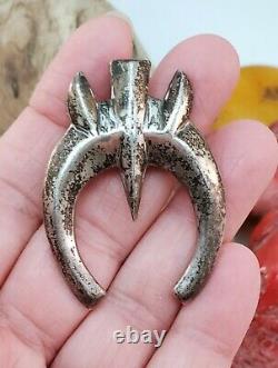 Vintage Native American Naja Brooch, Signed Carlos Diaz