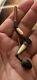 Vintage Native American Navajo Coral Wood Bone Snake Lapel Pin Brooch Unisex