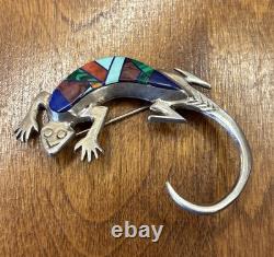 Vintage Native American Navajo Pin Sterling Silver Hat Pin OLD PAWN Signed