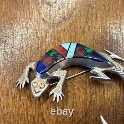 Vintage Native American Navajo Pin Sterling Silver Hat Pin OLD PAWN Signed