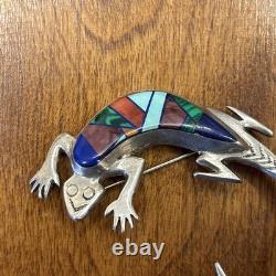 Vintage Native American Navajo Pin Sterling Silver Hat Pin OLD PAWN Signed