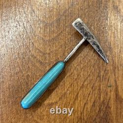 Vintage Native American Navajo Pin Sterling Silver Turquoise Hat Pin OLD PAWN