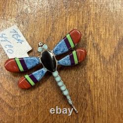 Vintage Native American Navajo Pin Sterling Silver Turquoise Hat Pin OLD PAWN