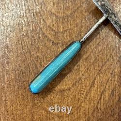 Vintage Native American Navajo Pin Sterling Silver Turquoise Hat Pin OLD PAWN