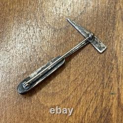 Vintage Native American Navajo Pin Sterling Silver Turquoise Hat Pin OLD PAWN