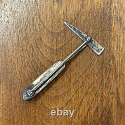 Vintage Native American Navajo Pin Sterling Silver Turquoise Hat Pin OLD PAWN