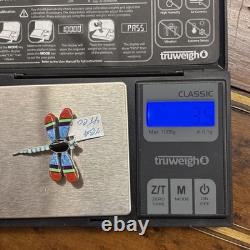 Vintage Native American Navajo Pin Sterling Silver Turquoise Hat Pin OLD PAWN