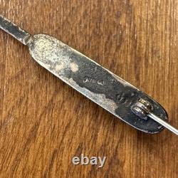 Vintage Native American Navajo Pin Sterling Silver Turquoise Hat Pin OLD PAWN