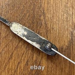 Vintage Native American Navajo Pin Sterling Silver Turquoise Hat Pin OLD PAWN