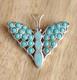 Vintage Native American Navajo Sleeping Beauty Turquoise Butterfly Pin Sterling