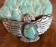 Vintage Native American Navajo Sterling Eagle Turquoise Pin Pendant Cleveland Ac