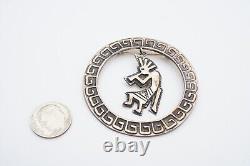 Vintage Native American Navajo Sterling Silver Kokopelli Brooch Pin Nusie Belon