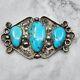 Vintage Native American Navajo Turquoise Sterling Pin Booch