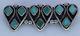 Vintage Native American Navajo Sterling Silver Turquoise Inlay Heart Pin, Brooch