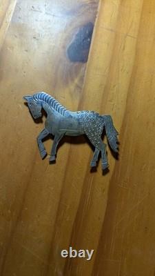 Vintage Native American Navajo sterling silver horse brooch pin