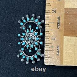 Vintage Native American Petit Point Pendant Zuni