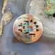 Vintage Native American Silver Inlay Dancing Kachina Unisex Brooch