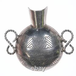 Vintage Native American Silver vase pin